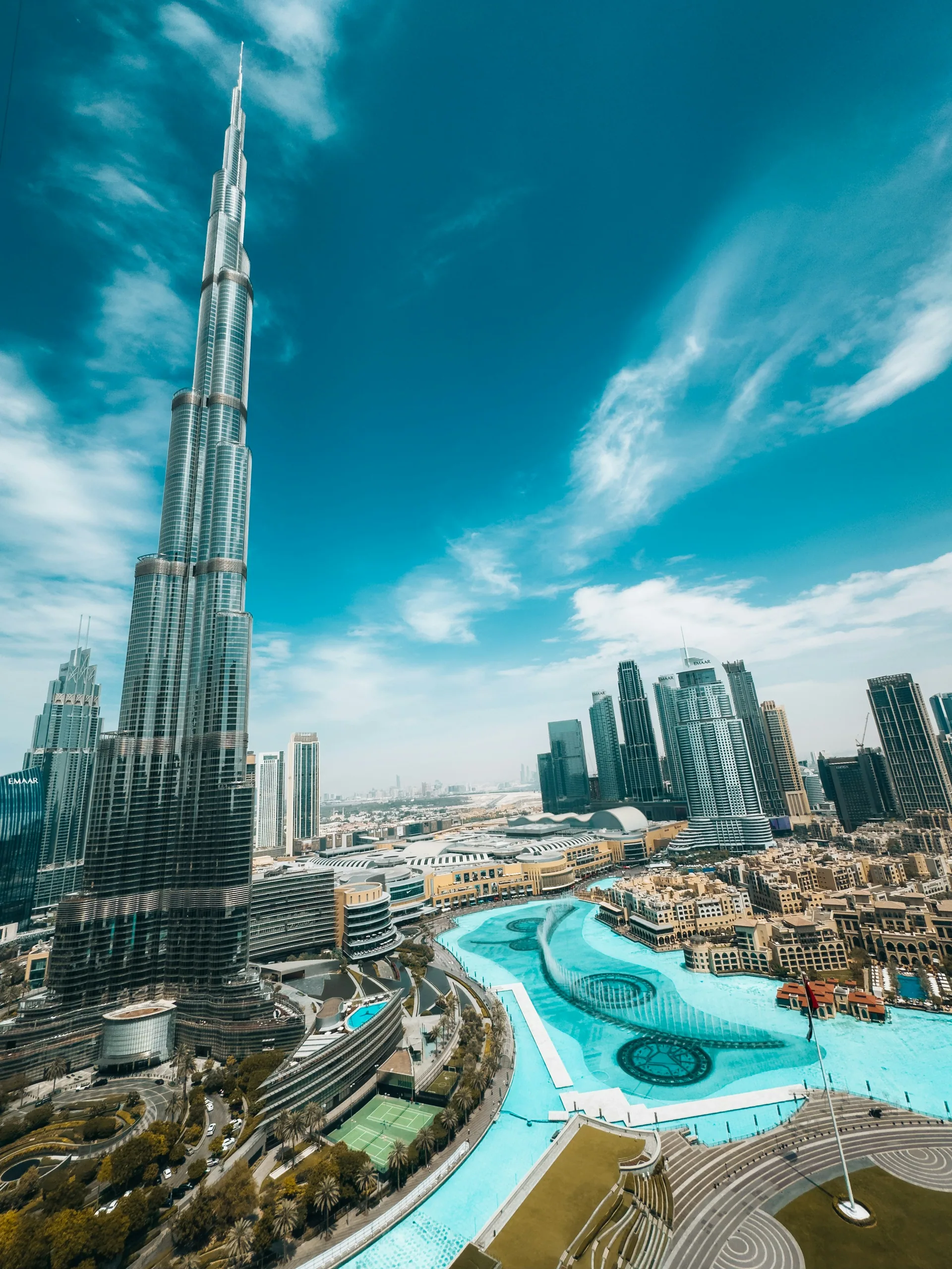 Burj Khalifa rising above the Downtown Dubai skyline